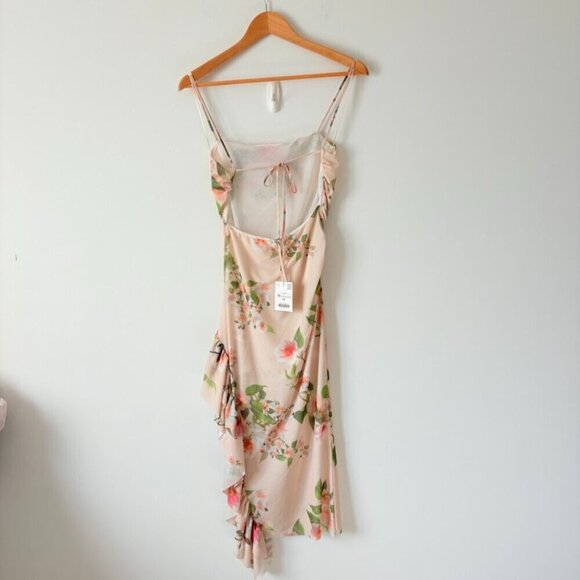 Zara Floral Print Ruffled Mini Dress NWT Blogger Fav Size Medium - Picture 9 of 11
